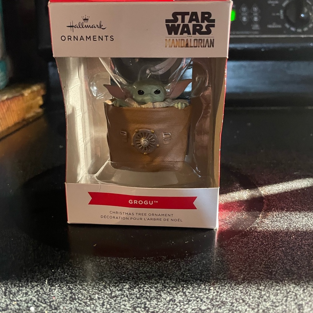 Hallmark Grogu Ornament in Green and Brown